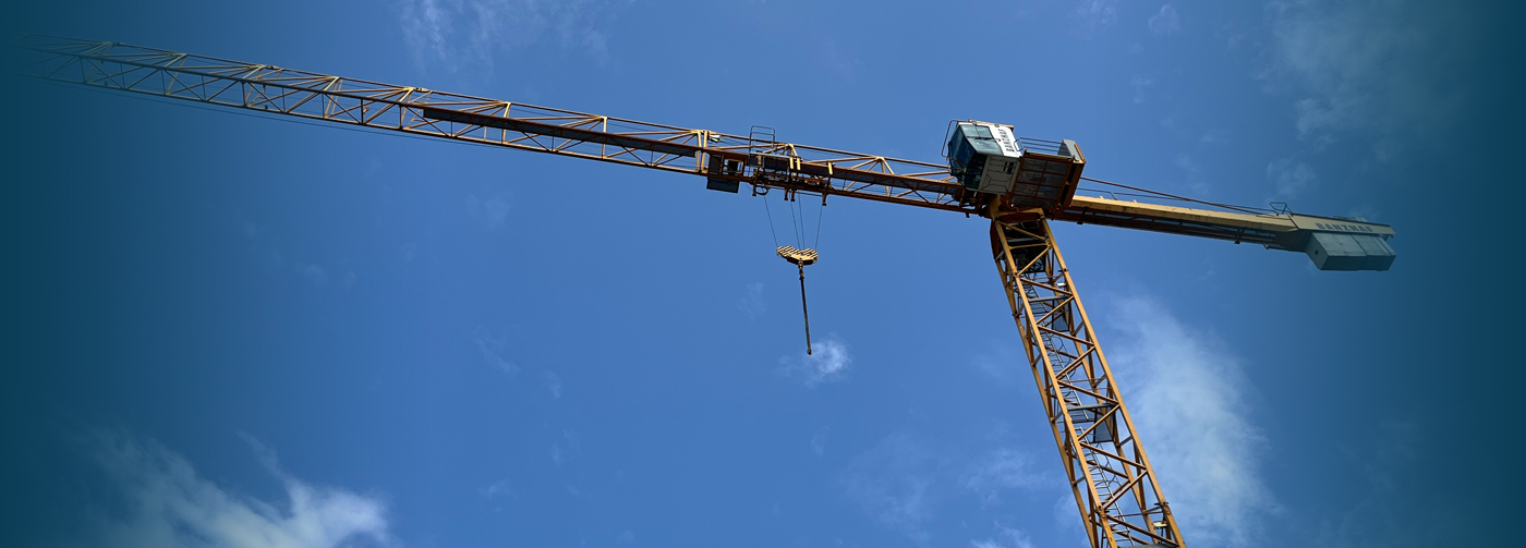 Ansuícht vom Kran bei den Bauarbeiten des HänselKarrees der WBG „Treptow Nord”