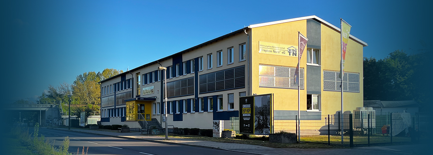 Außenaufnahme der Geschäftsstelle der WBG "Treptow Nord" in der Kiefholzstraße