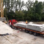 WBG "Treptow Nord" HänselKarree: Anlieferung Außenwände Hänselstraße 47B