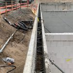 WBG "Treptow Nord" HänselKarree: Betonage der Halbfertig-Wände im KG Hänselstraße 47B