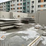 WBG "Treptow Nord" HänselKarree: Stellen der Filigranwände im KG Hänselstraße 47A