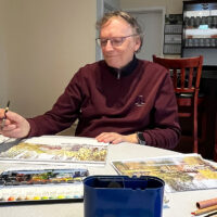 Mittwochsmaler im Mitgliedertreff der WBG Treptow Nord