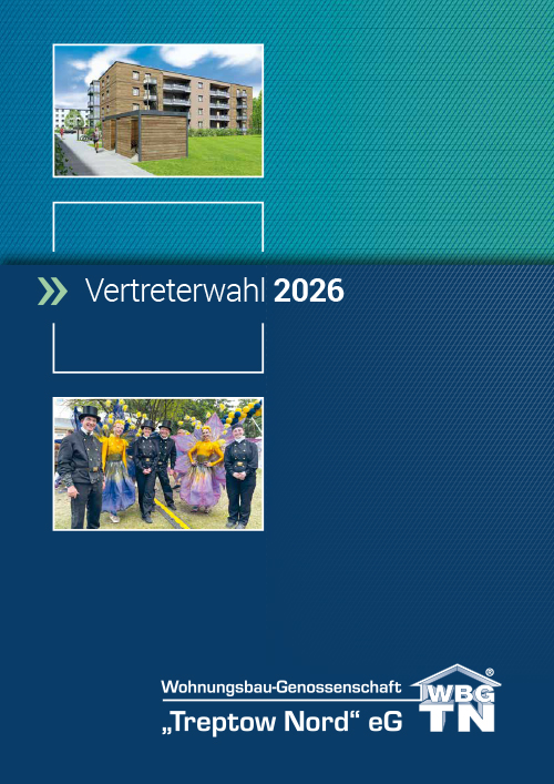 WBGTN_Vertreterwahlheft_2026_Titel Titelseite Vertreterwahl 2026 der WBG „Treptow Nord” eG