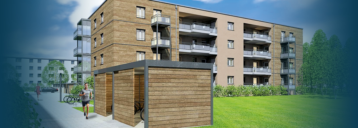 WBGTN_Visualisierung_HaenselKarree_01 Visualisierung des Neubaus HänselKarree der WBG „Treptow Nord”, ©S&P Sahlmann Planungsgesellschaft für Bauwesen mbH Potsdam